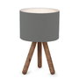 Opviq Lámpara de Mesa de Madera Gris Oscuro AYD-2941
